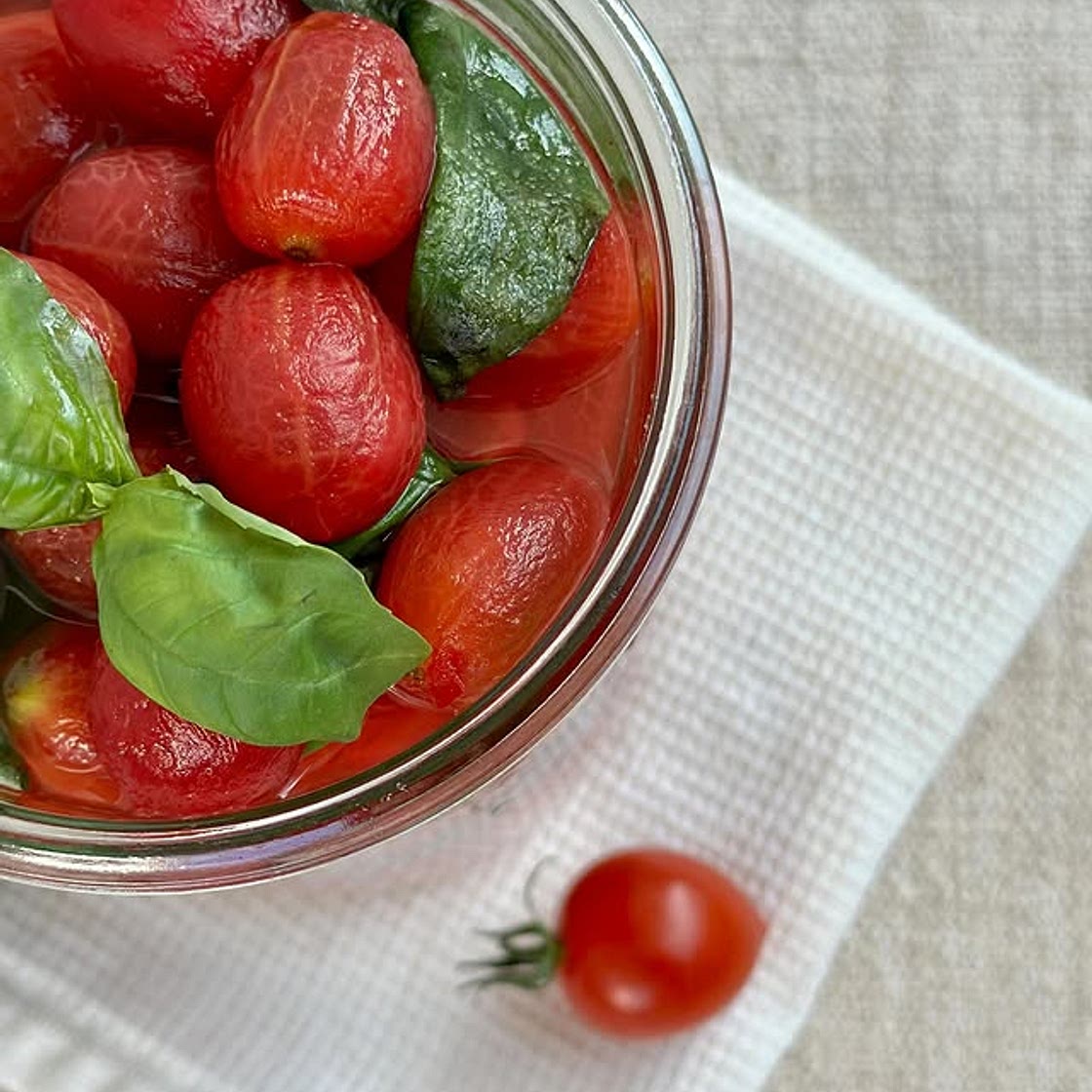 토마토 바질 청