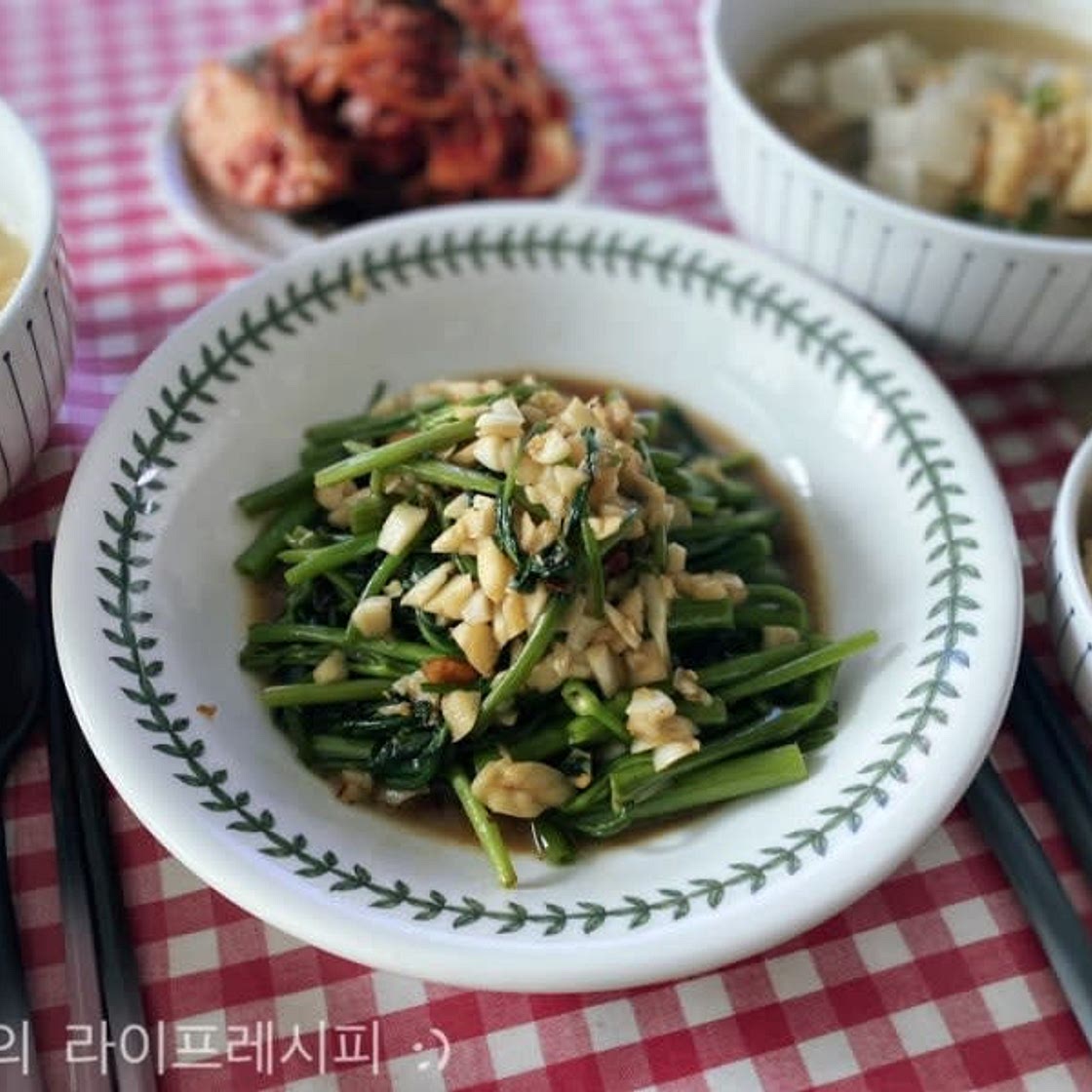 [공심채 볶음] 공심채 효능도 만점인 동남아 요리 모닝글로리 볶음