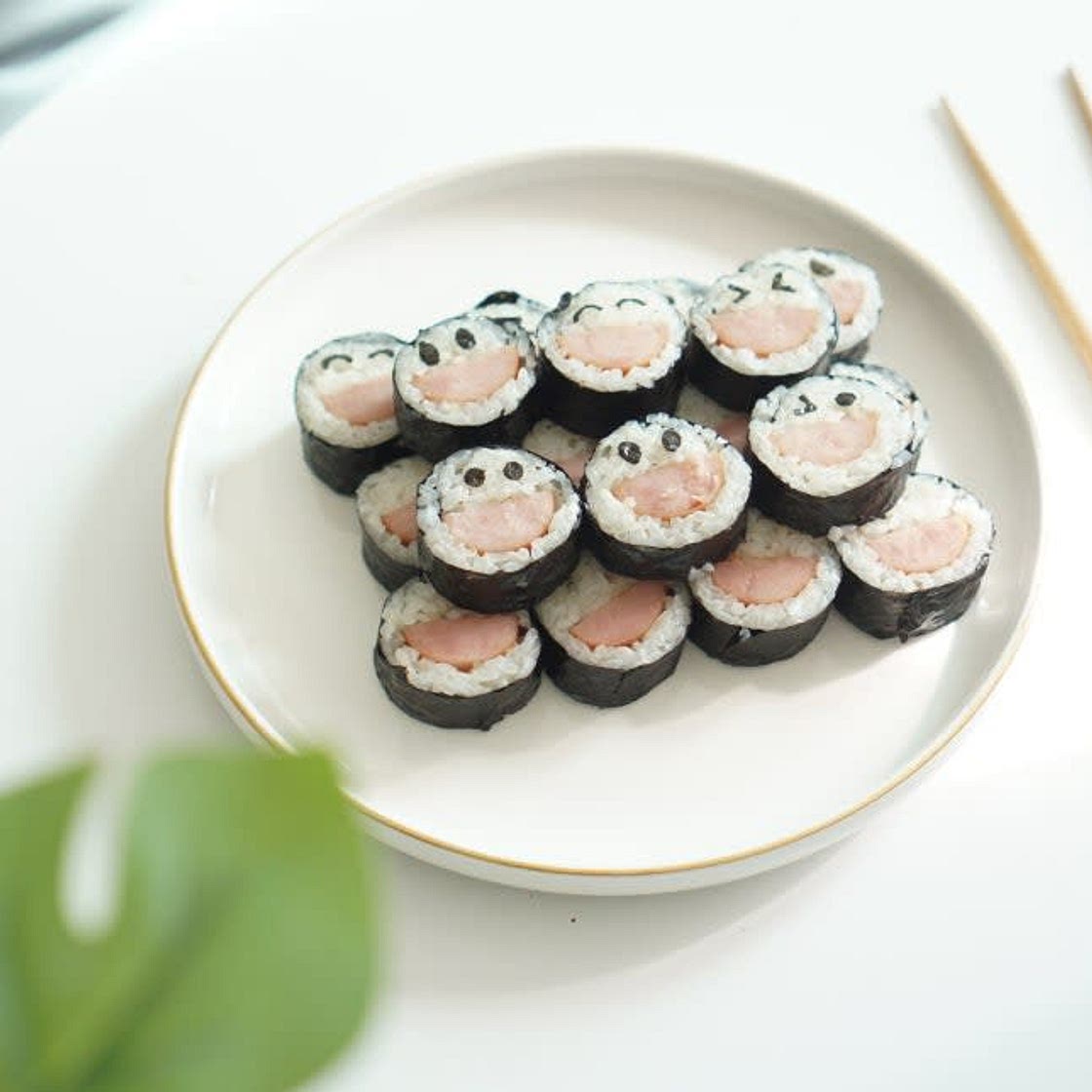 간단김밥 햄김밥 싸서 해결~