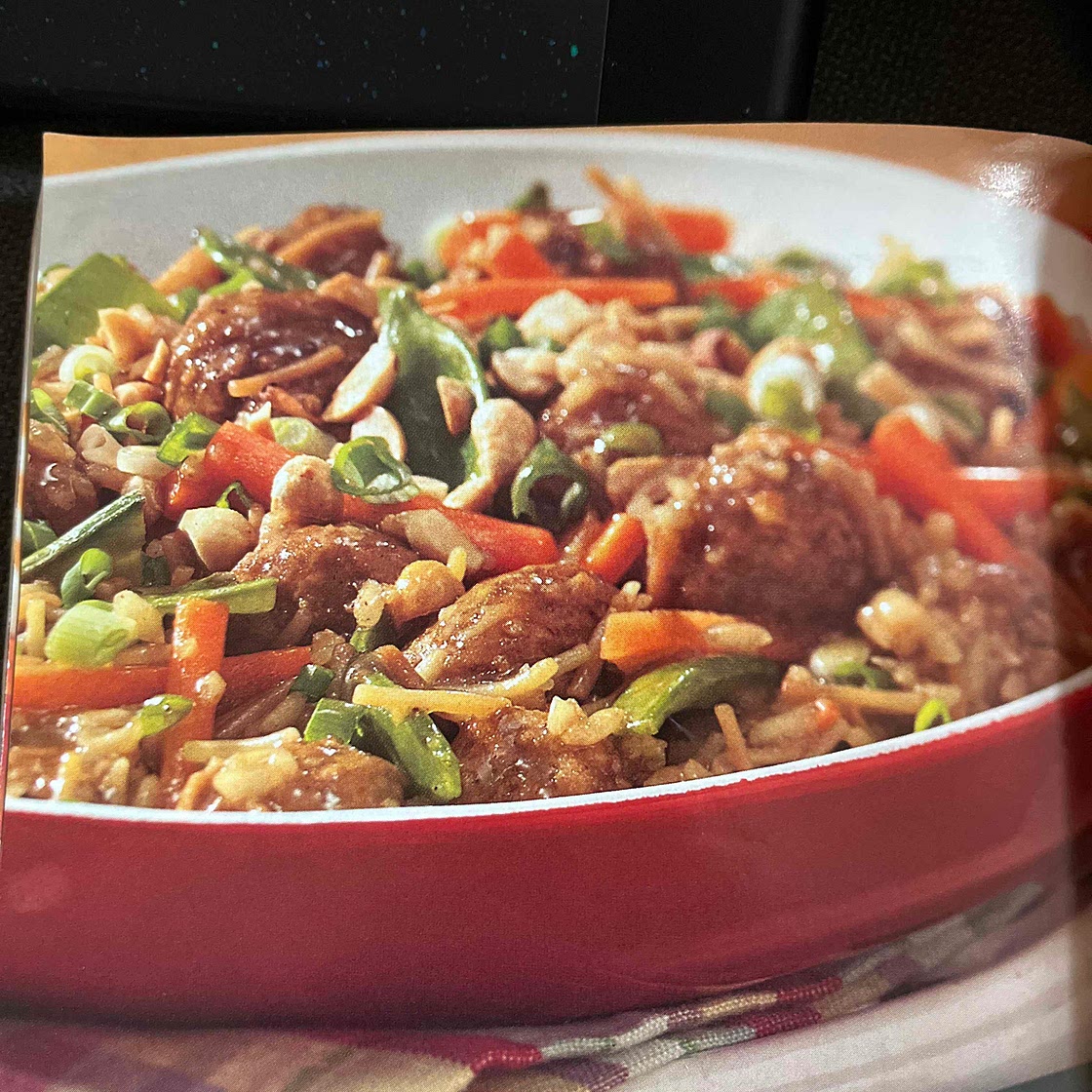 Pillsbury Asian Meatball and rice toss