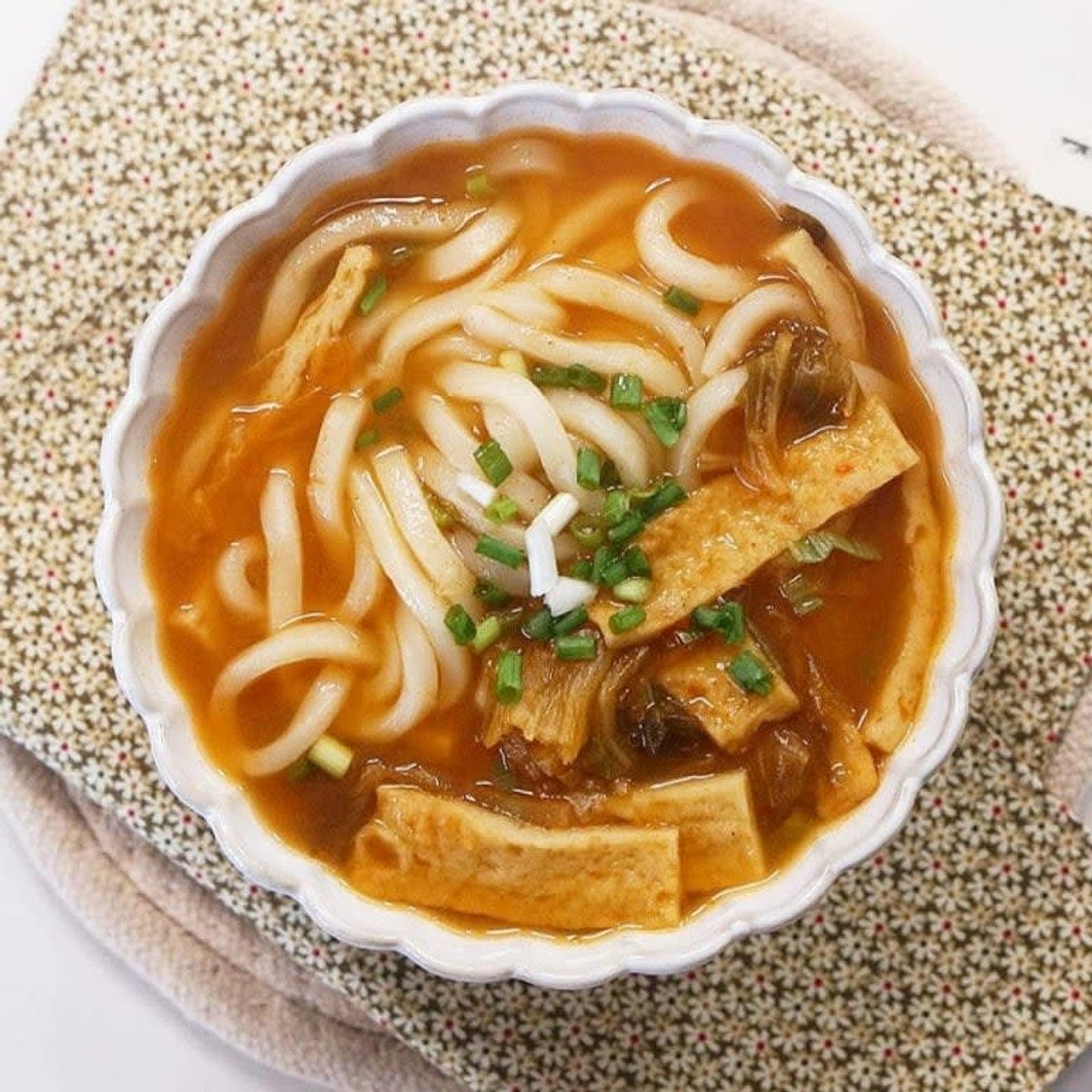 칼칼한 투다리 김치우동 김치어묵우동 만들기