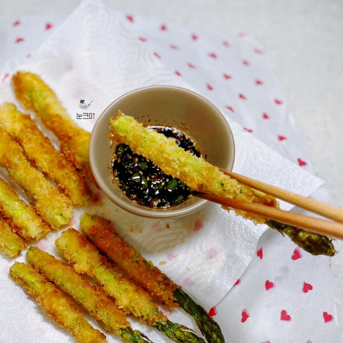 겉바속촉 맥주 안주로 딱인 아스파라거스튀김 만드는 법
