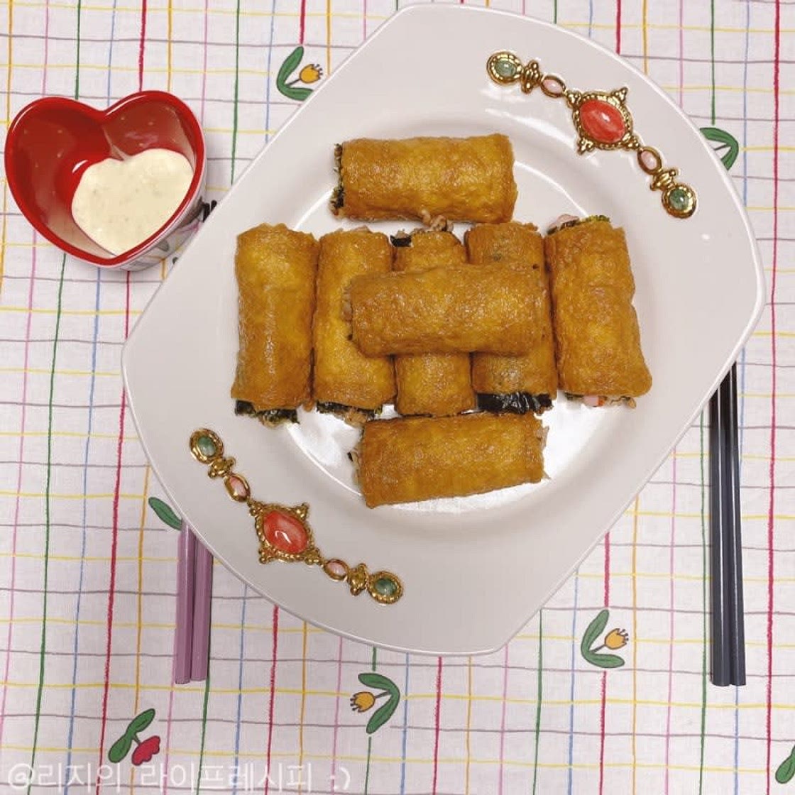 간단하면서도 맛있게 유부초밥 만들기 롤유부초밥