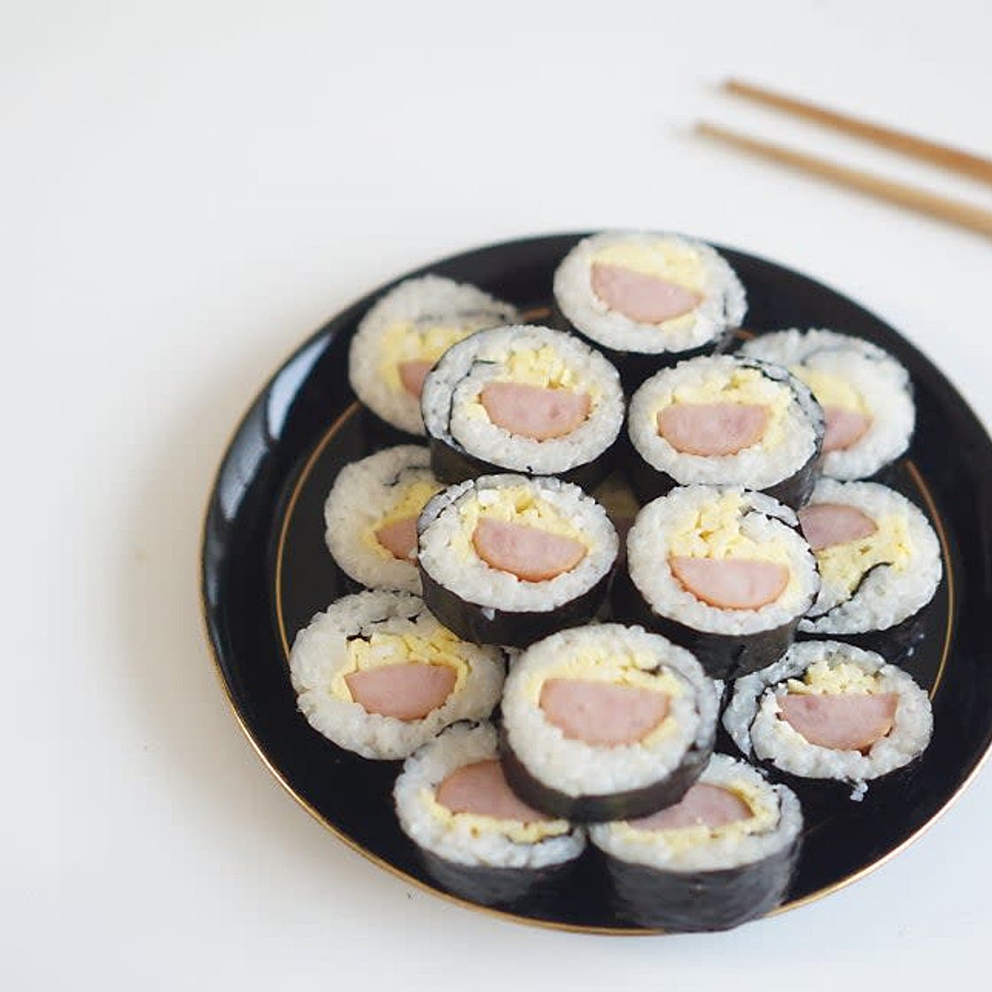 계란김밥 만들기 햄김밥 이렇게 해서 먹어요