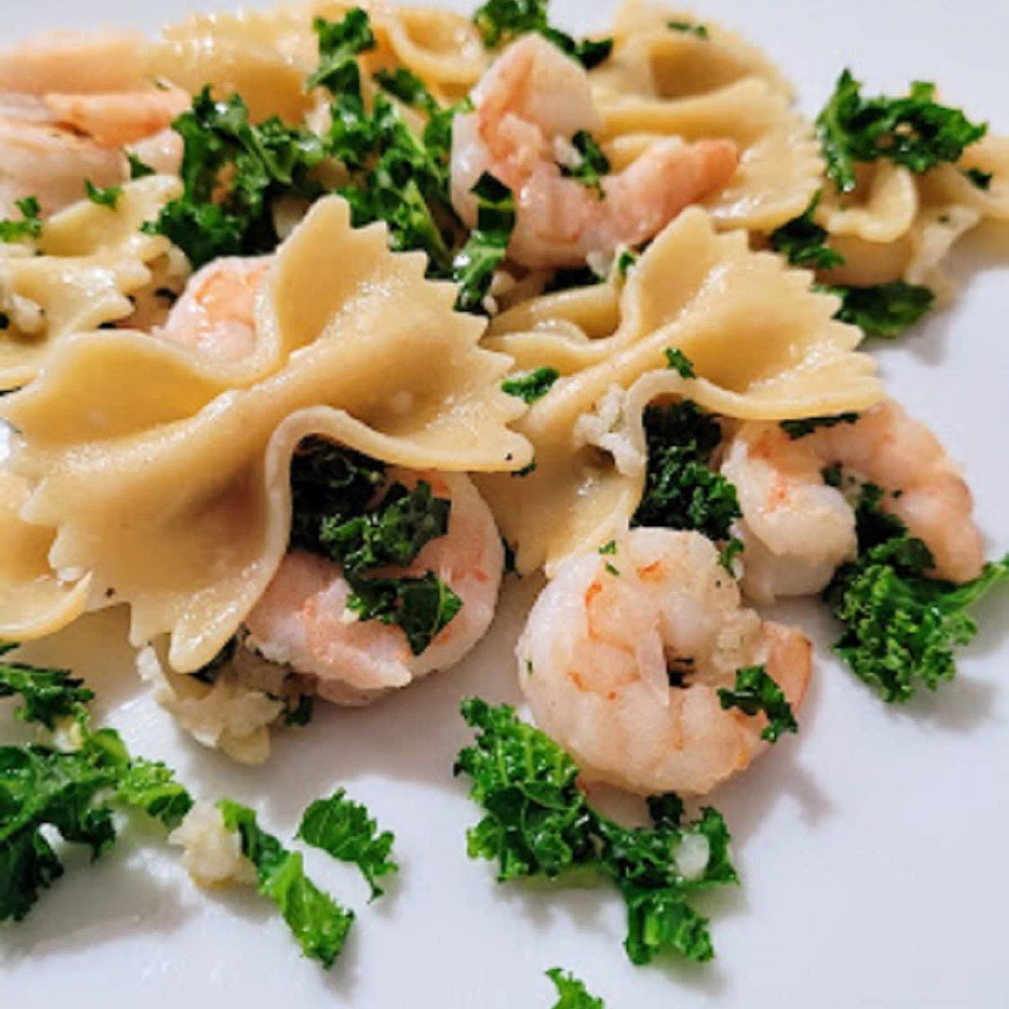 Garlic Shrimp and Farfalle