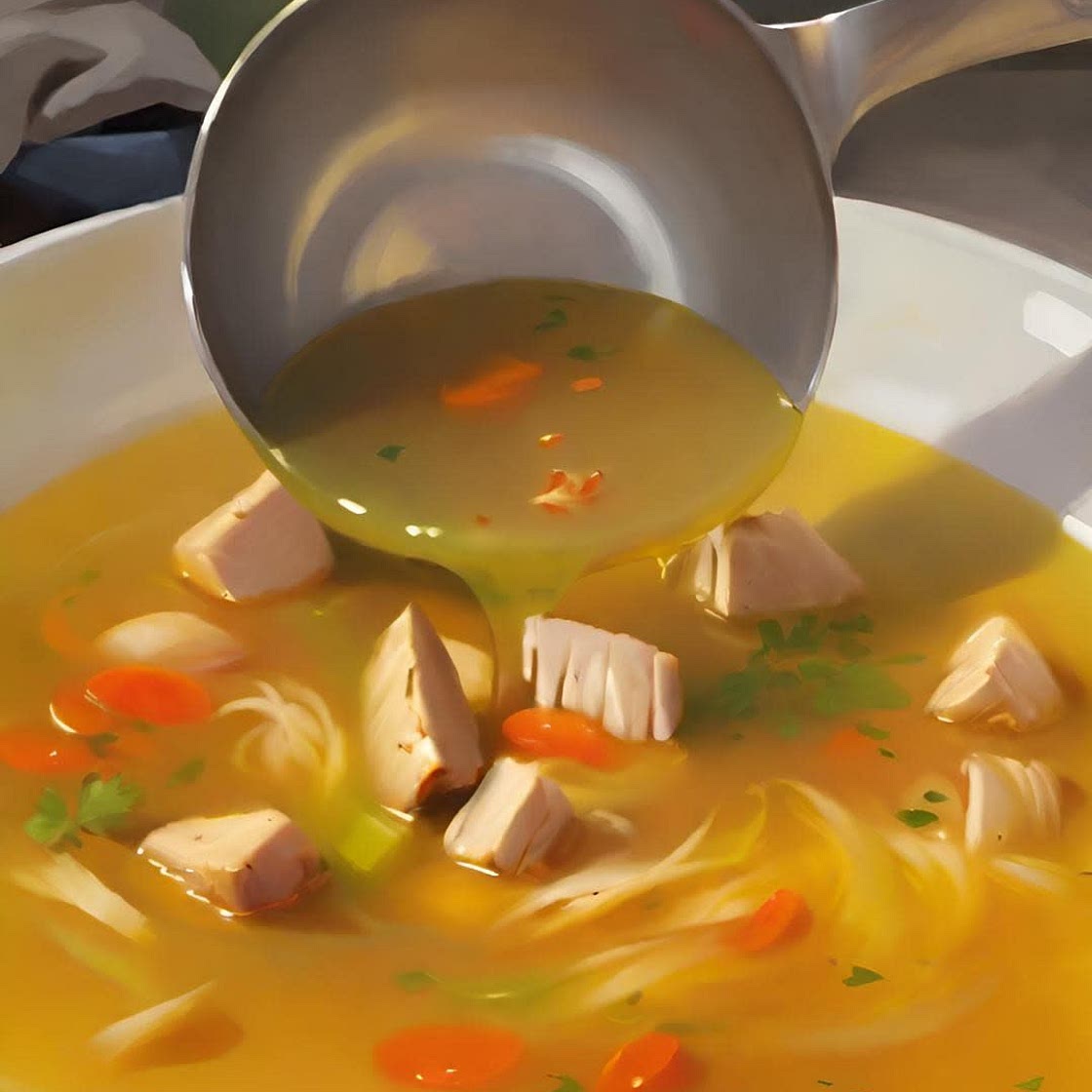Kräftige Hühnersuppe