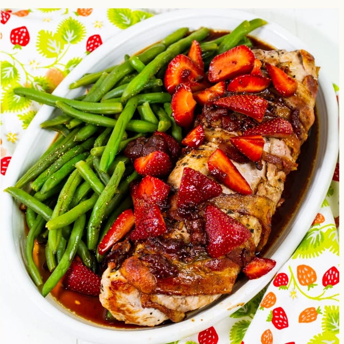 Pork Tenderloin with Balsalmic Strawberry reduction