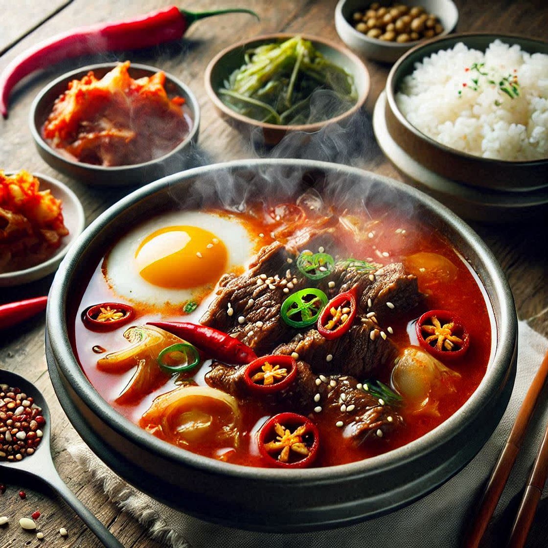 Slow Cooker Yukgaejang (Spicy Beef Soup)