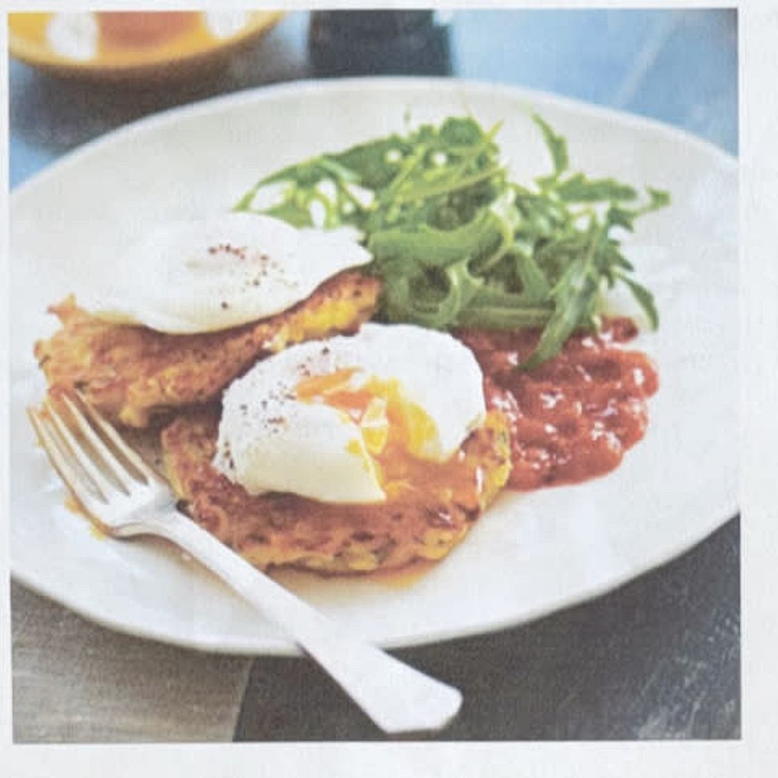 Cheesy Corn and Zucchini Fritters.