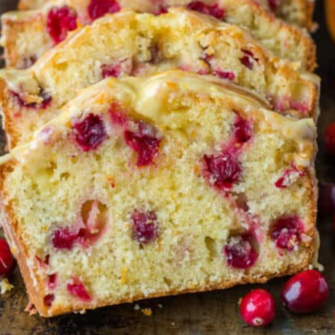 Cranberry Bread with Orange Glaze