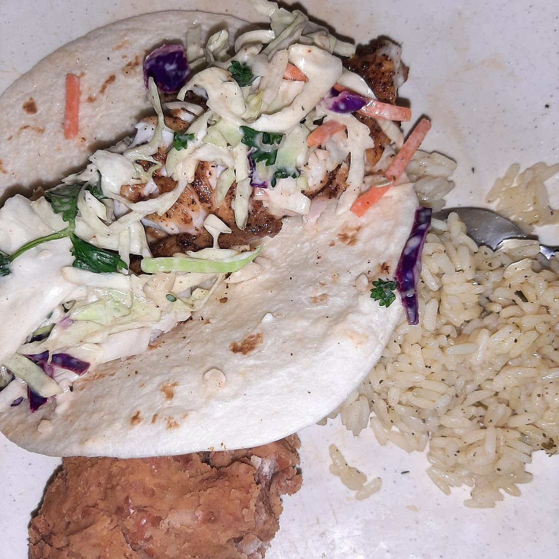 Air Fryer Fish Tacos with Cilantro Lime Slaw