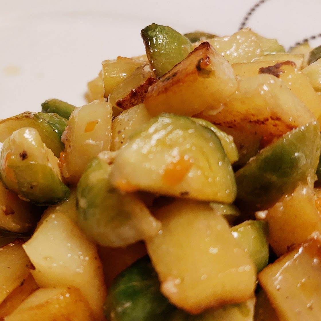 Roasted Potatoes and Brussels Sprouts