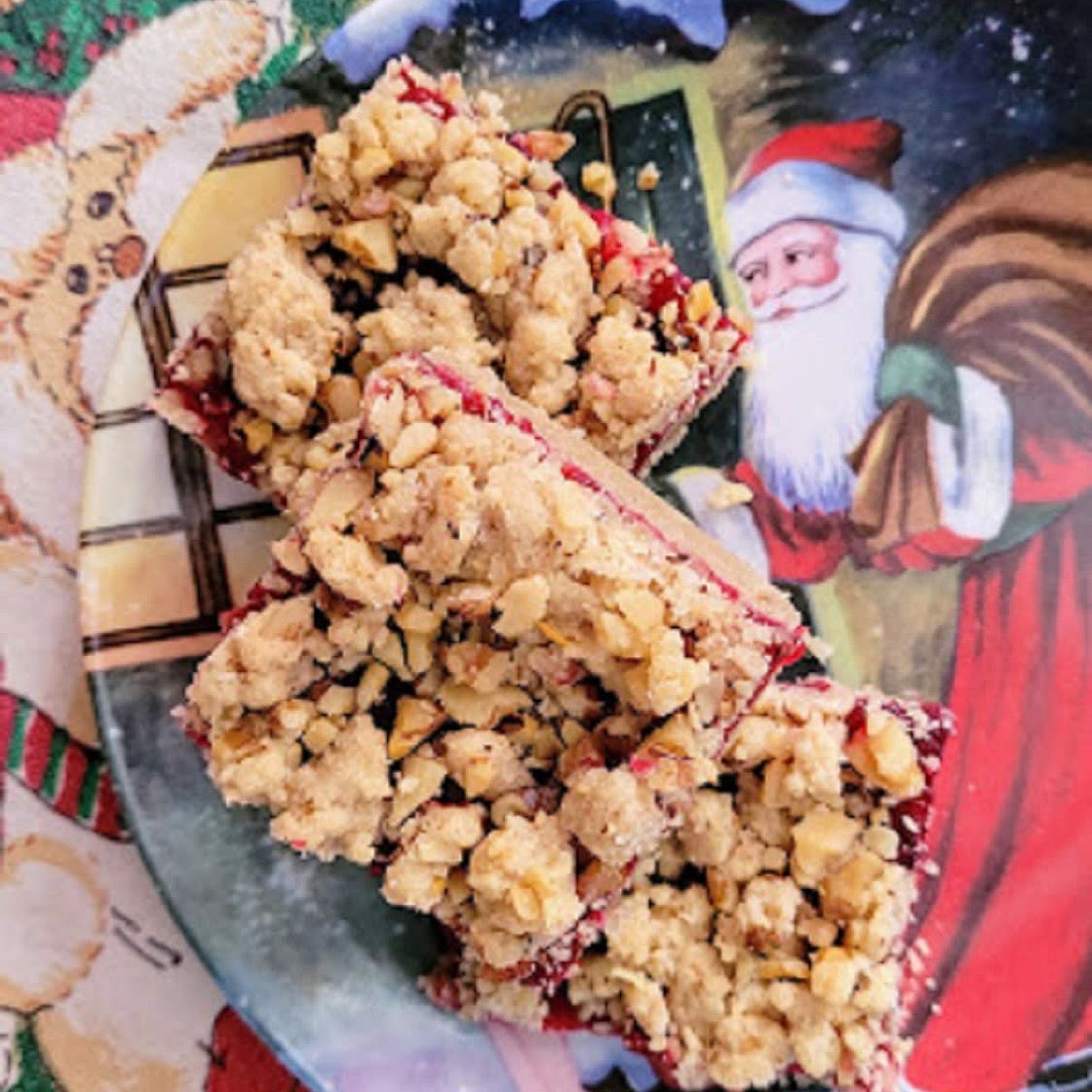Cranberry Walnut Crumb Bars
