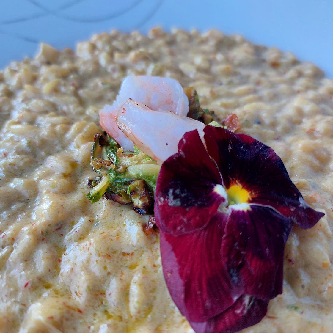 Risotto - Zucchini Cream and Shrimp