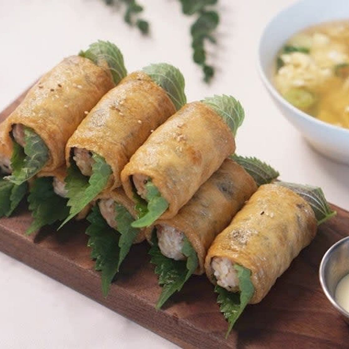 참치마요 깻잎 롤유부초밥 만들기