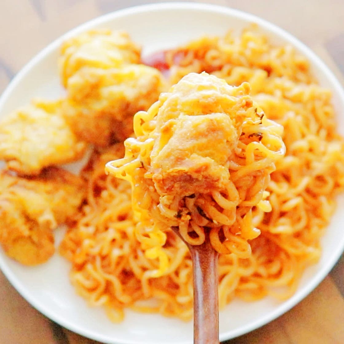 에어프라이어 치킨 불닭볶음면