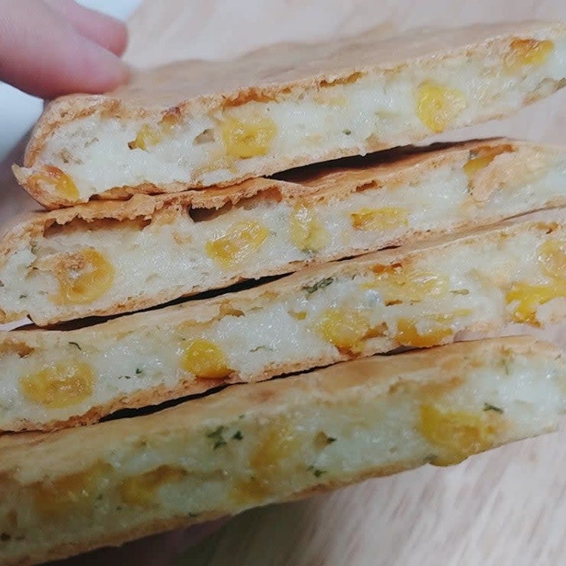 찹쌀가루 베이킹, 옥수수떡파이 만들기