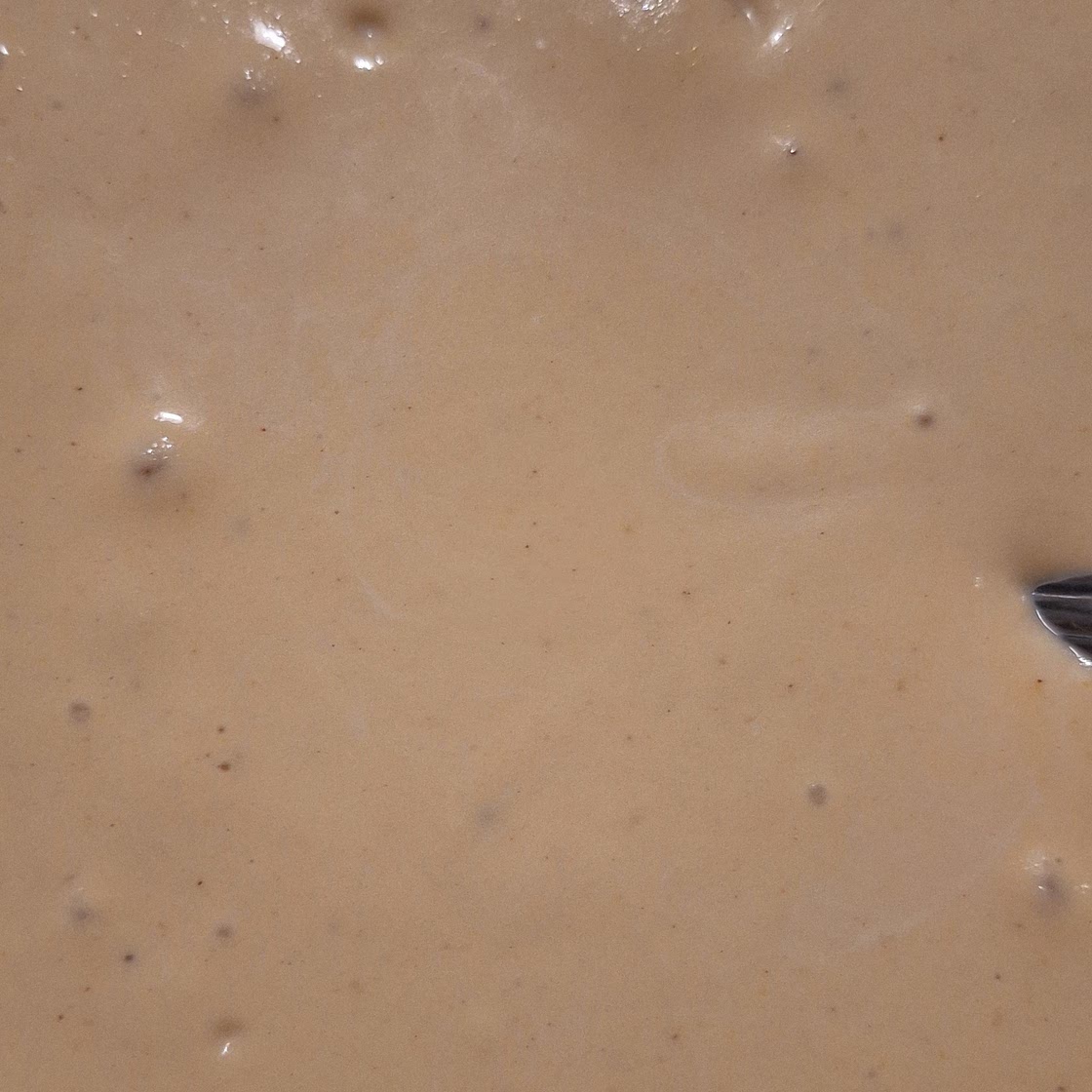 Mashed chickpeas with cheese and peanut butter
