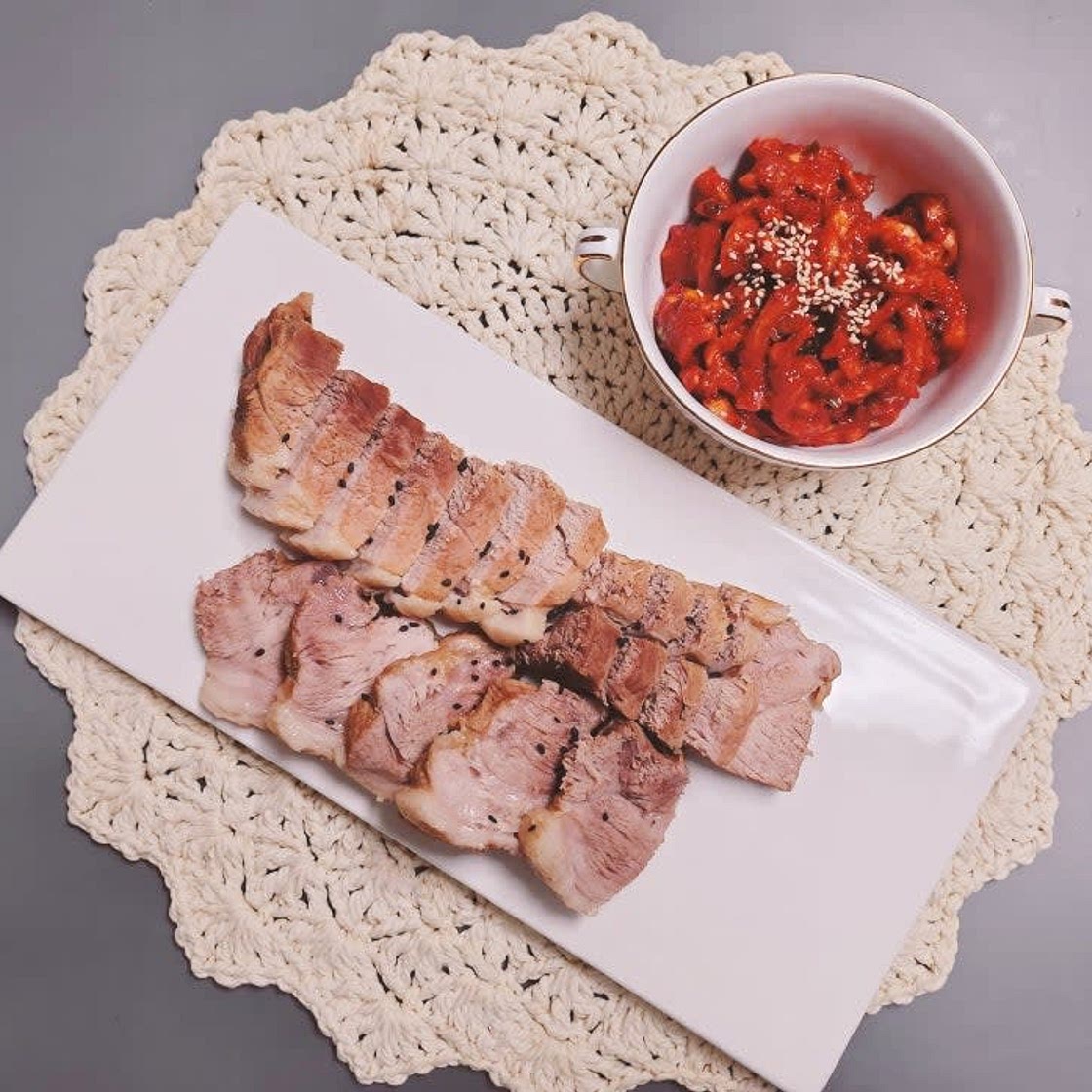 쌍화탕 앞다리살 수육