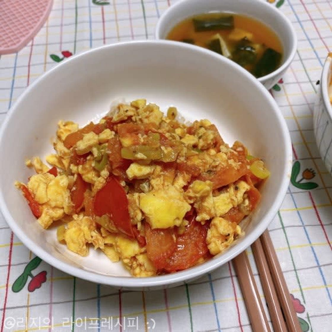 간단하게 만들어먹는 토마토계란볶음 토마토계란덮밥
