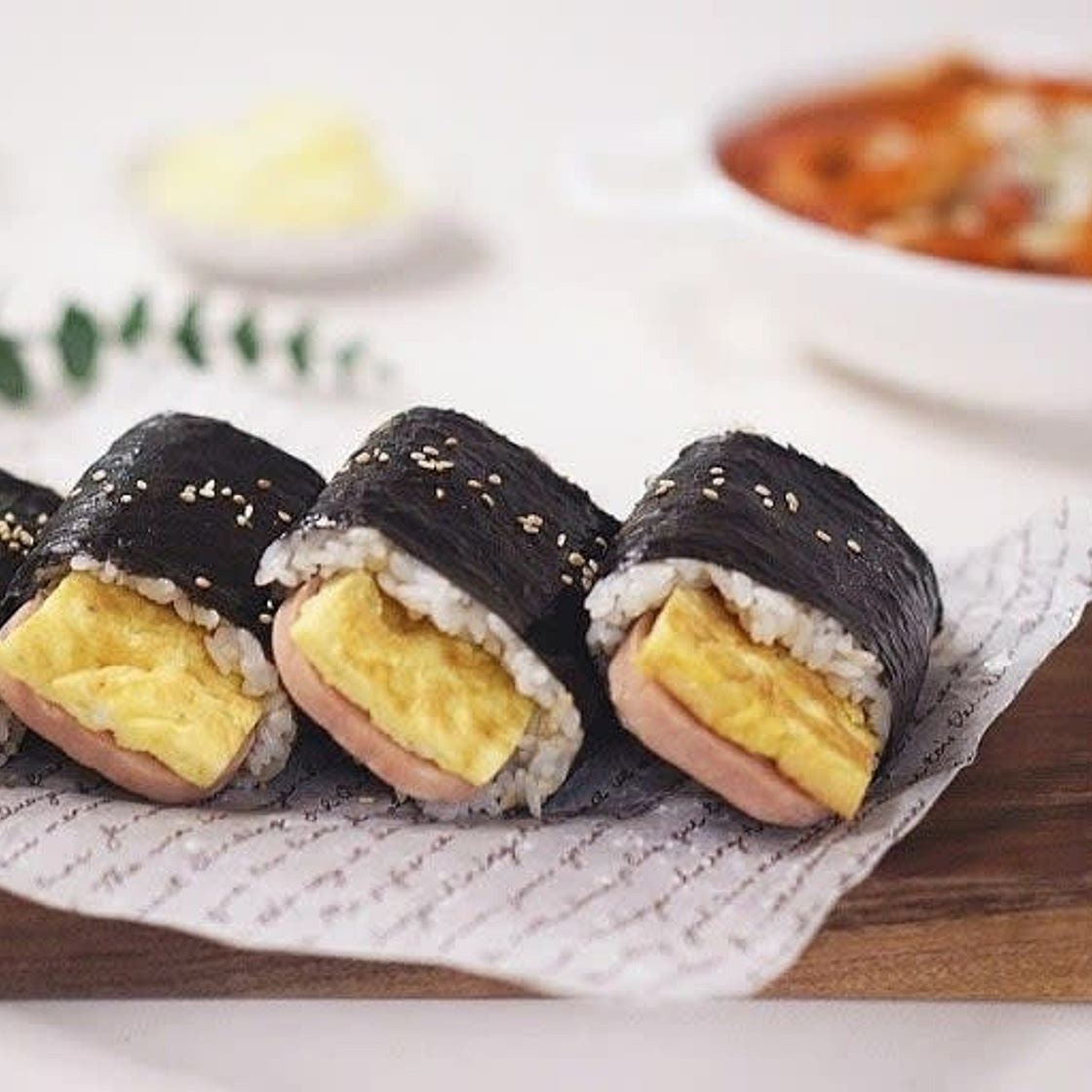 스팸으로 초간단 네모김밥 사각김밥 만들기