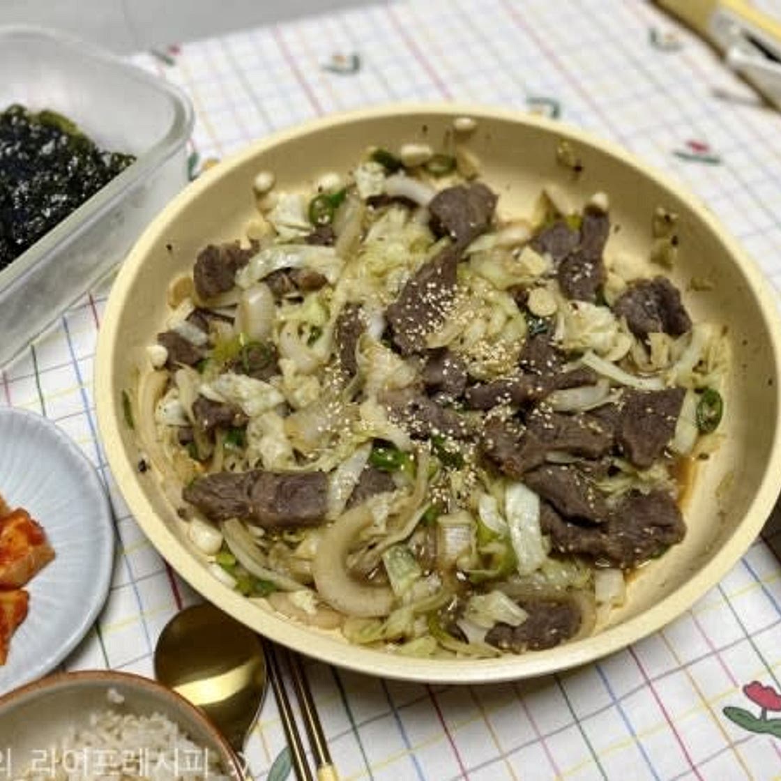 양배추 요리 굴소스 활용한 간단한요리 소고기양배추볶음