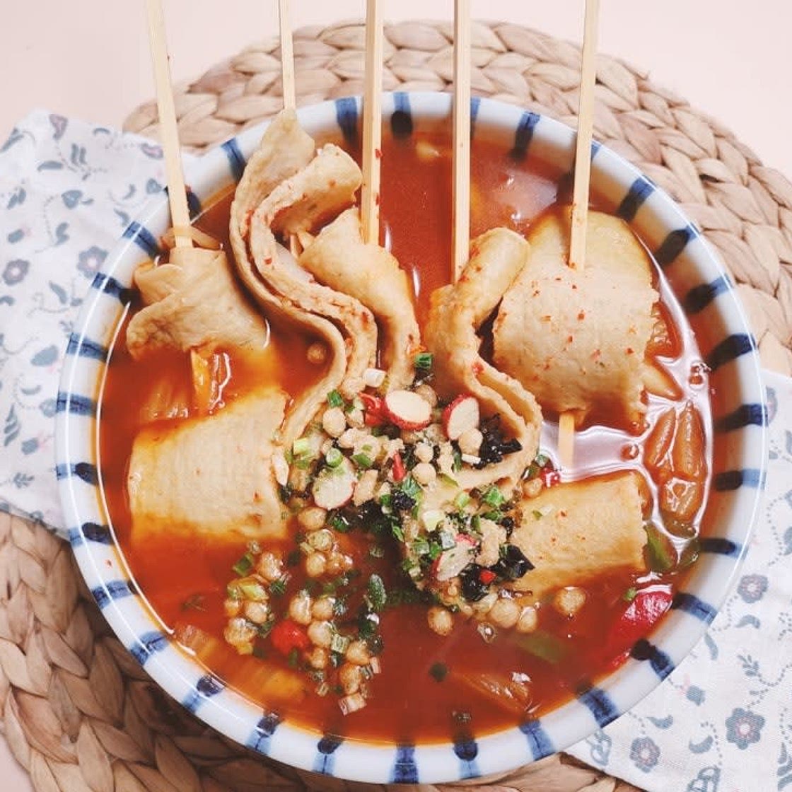 김치 어묵 우동