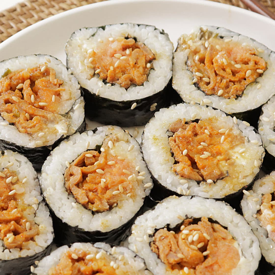 명란 제육볶음 김밥