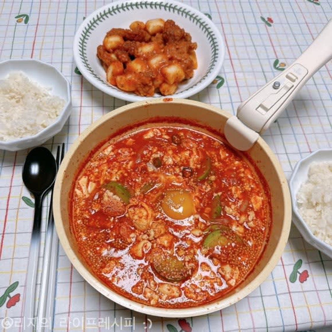 순두부찌개 끓이는법 색다르게 만드는 명란순두부찌개 순두부짜글이