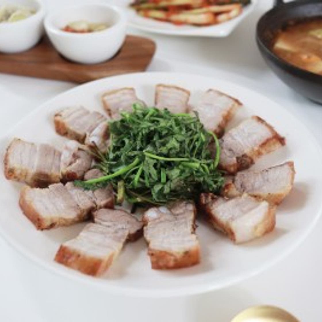 에어프라이어 미나리 삼겹살 만들기