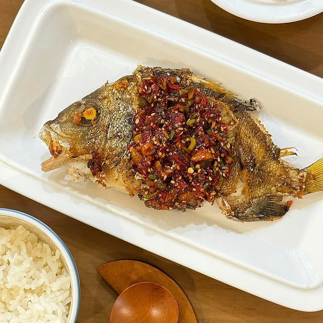 군평선이 딱돔구이