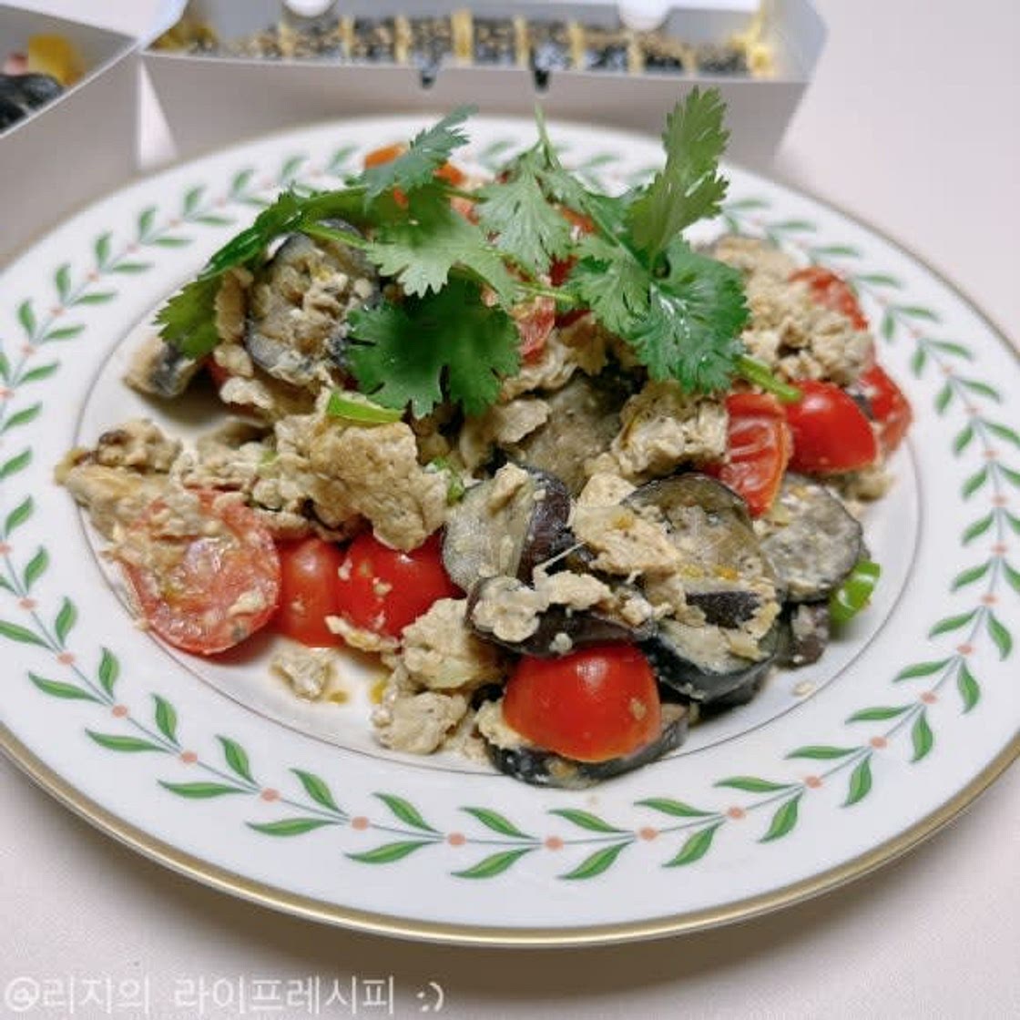 토달볶음 토마토가지달걀볶음 건강식단 토달볶 레시피