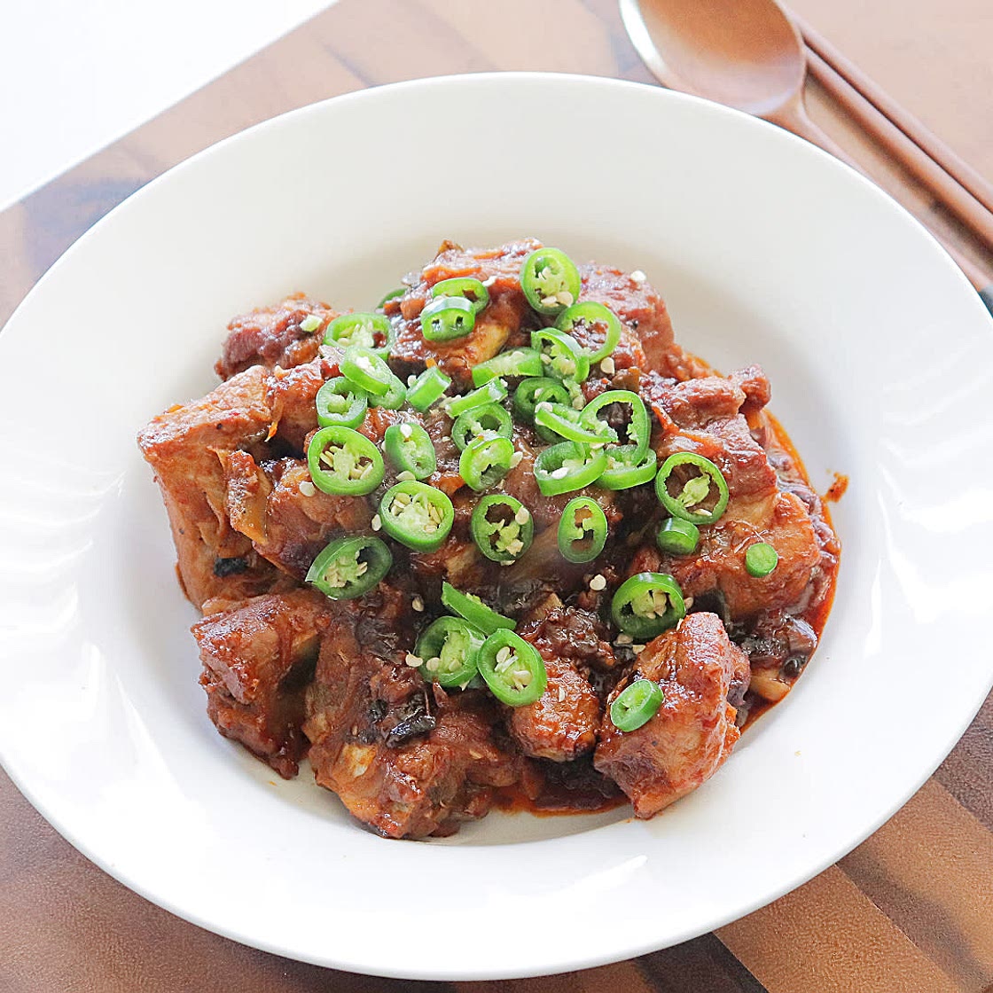 매콤 돼지갈비찜