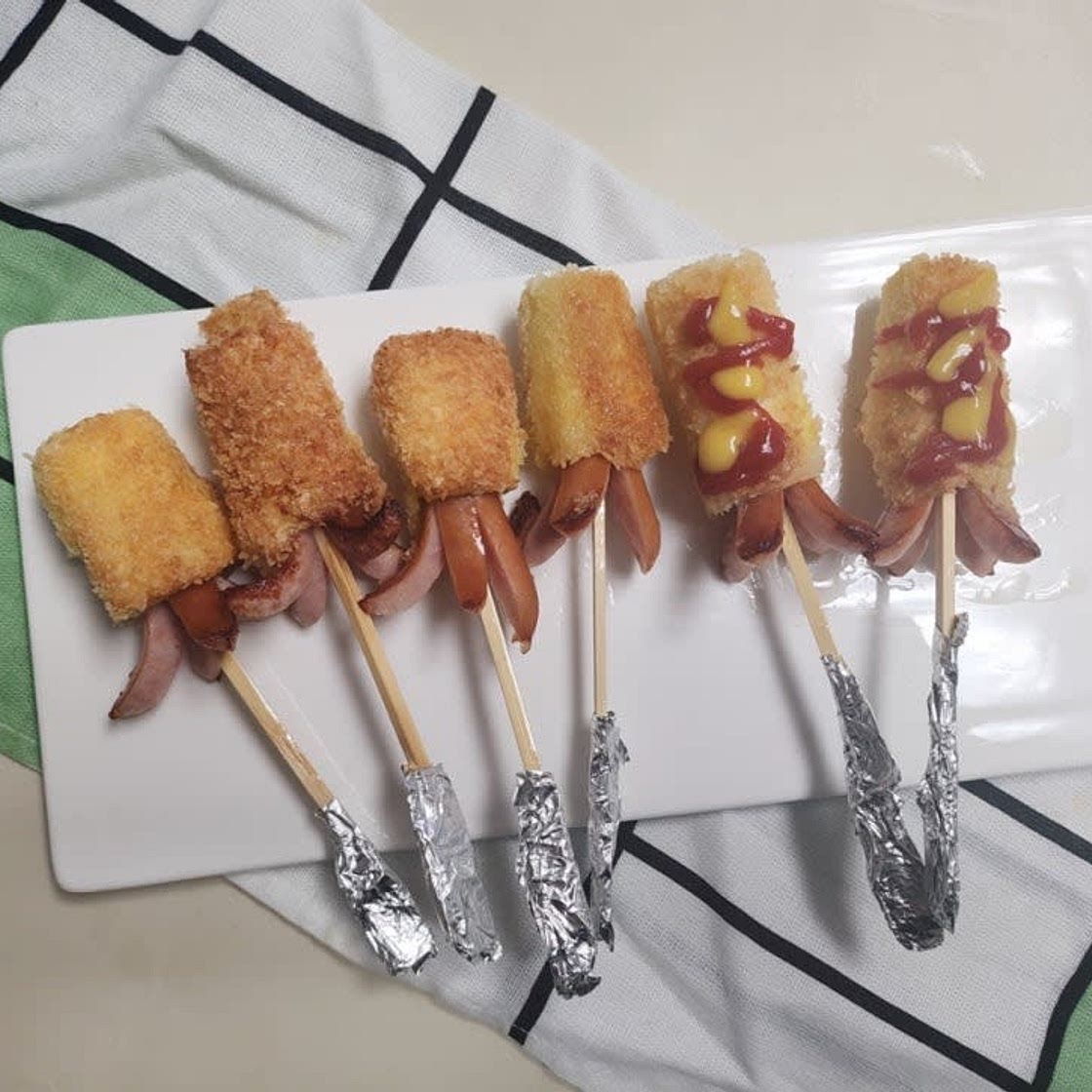 식빵 미니 핫도그