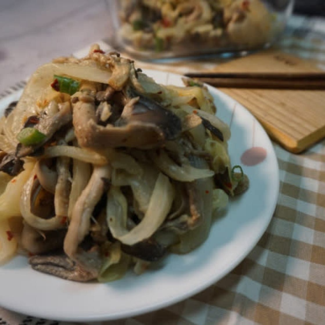 버섯 양배추 찜