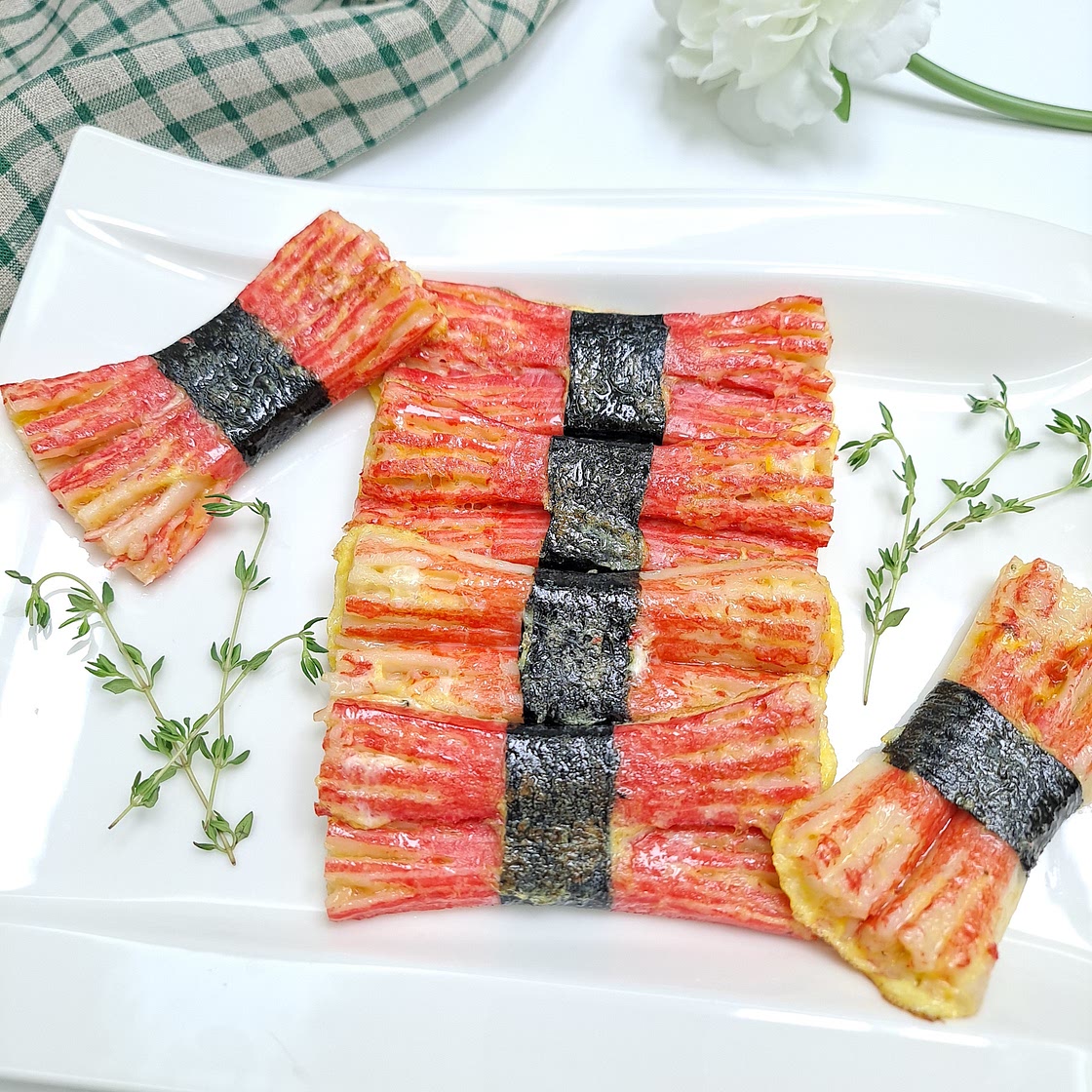 예쁜 전요리 리본 맛살전