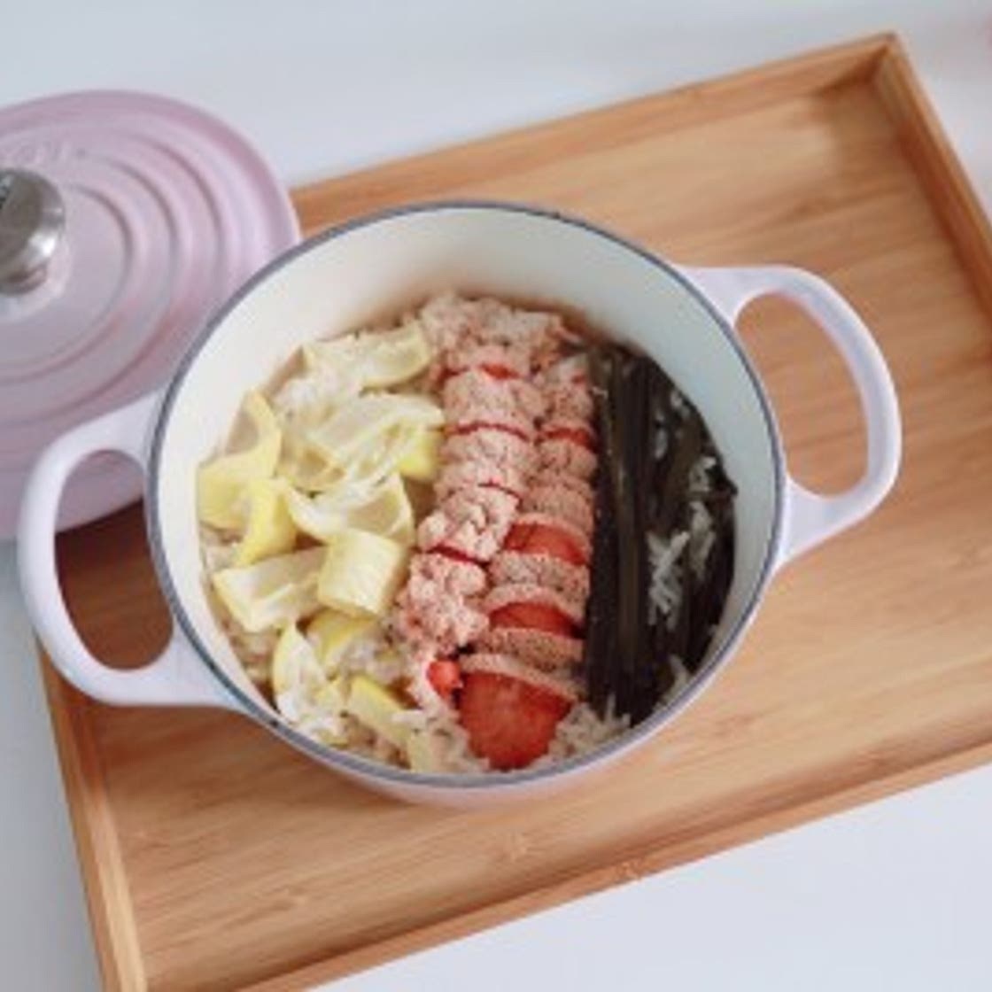 죽순명란솥밥 만들기