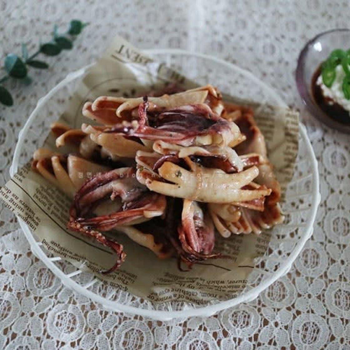 반건조오징어버터구이 만들기