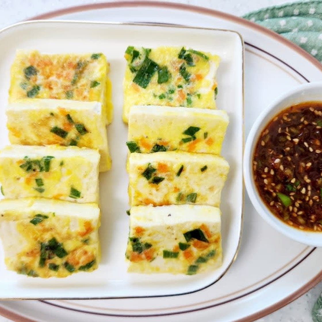 계란 두부부침 만들기