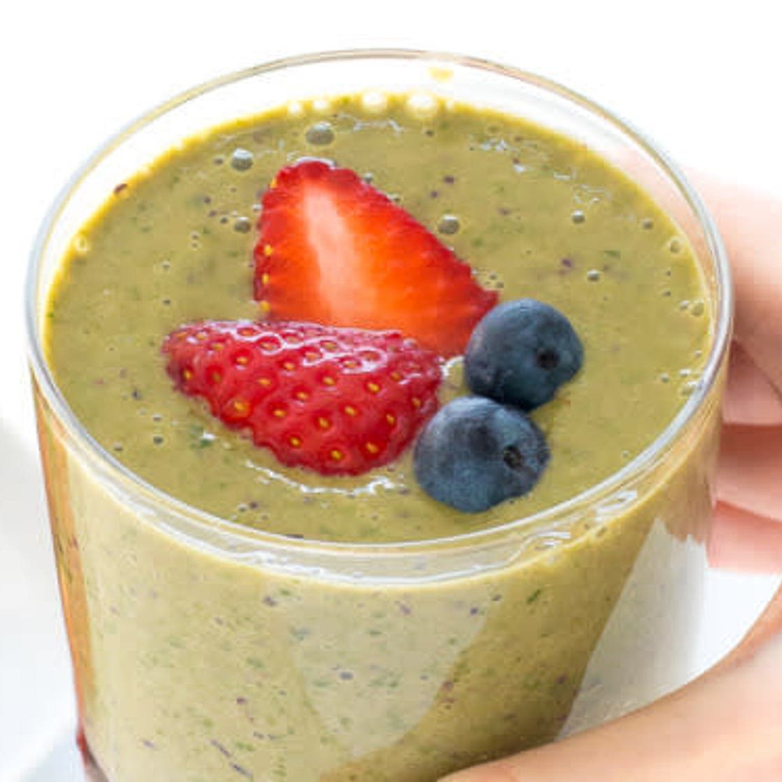 Apple, Orange, Strawberry, spinach, date smoothie