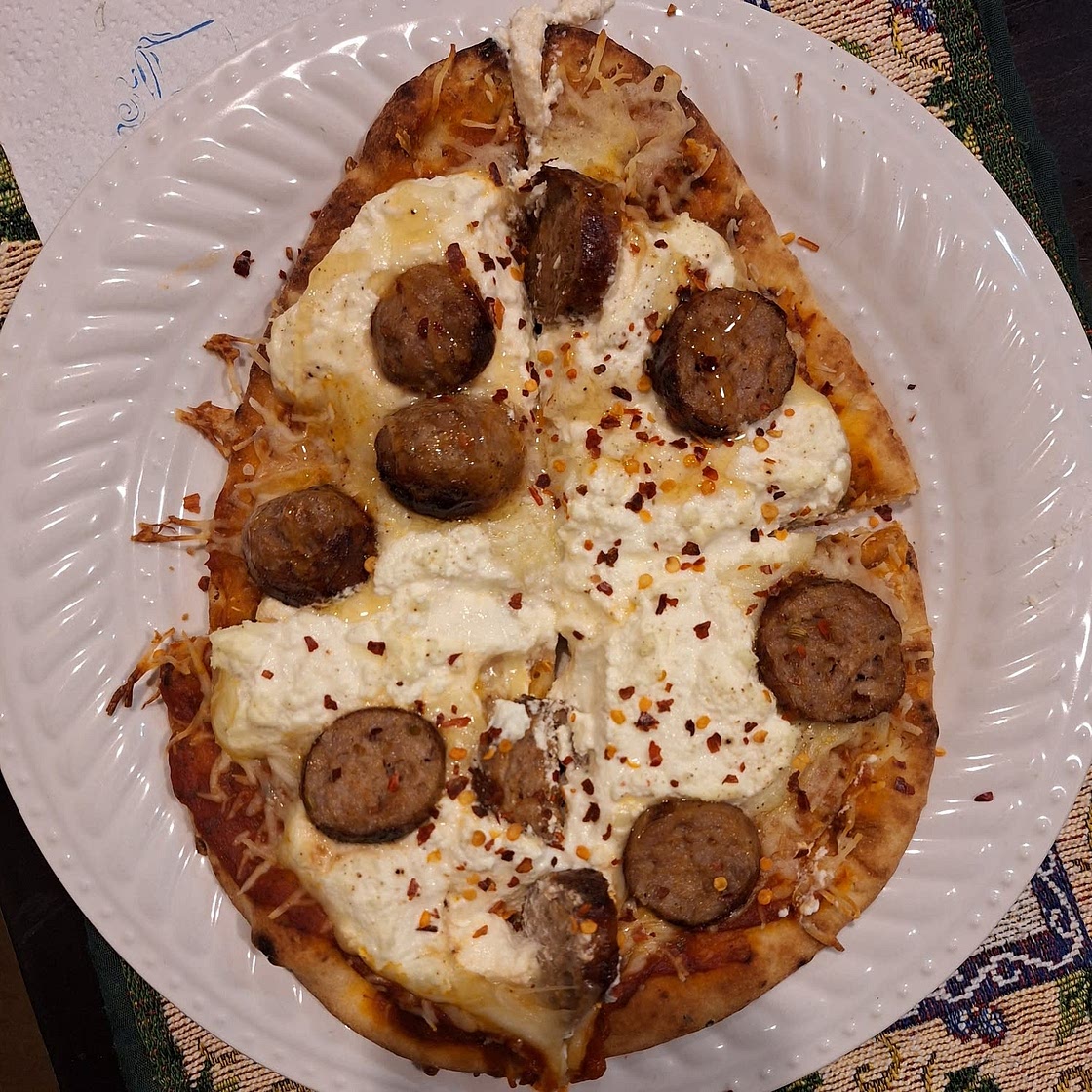 Sausage Ricotta Honey Hot Pizza