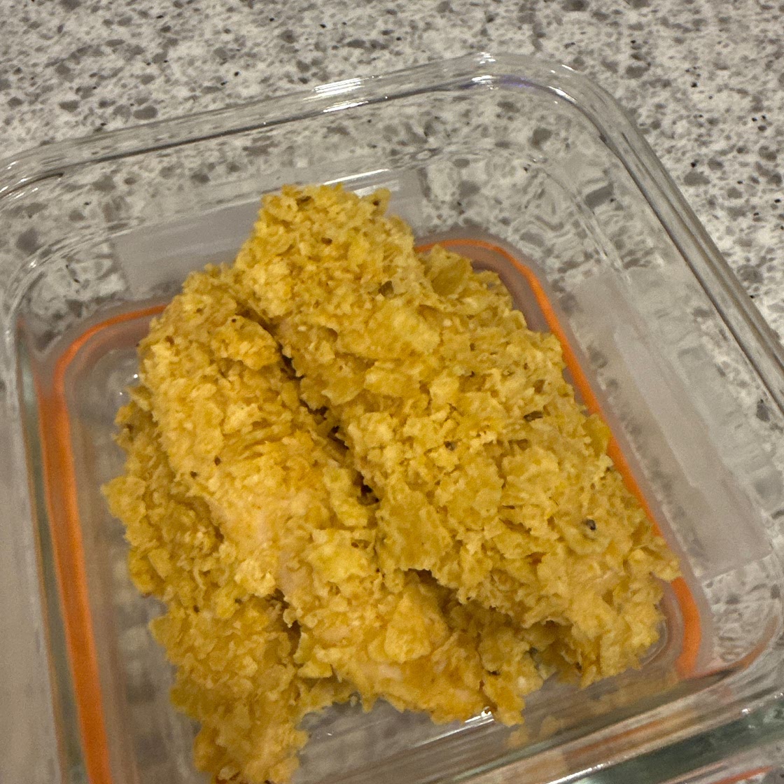 Baked Nacho Cheese Crusted Chicken Tenders