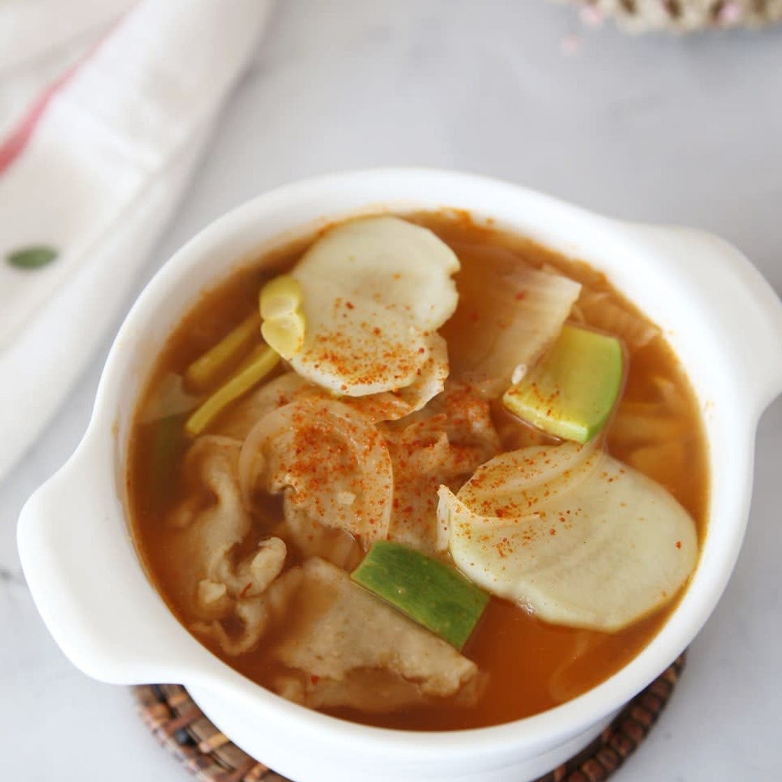 얼큰 김치수제비 만들기