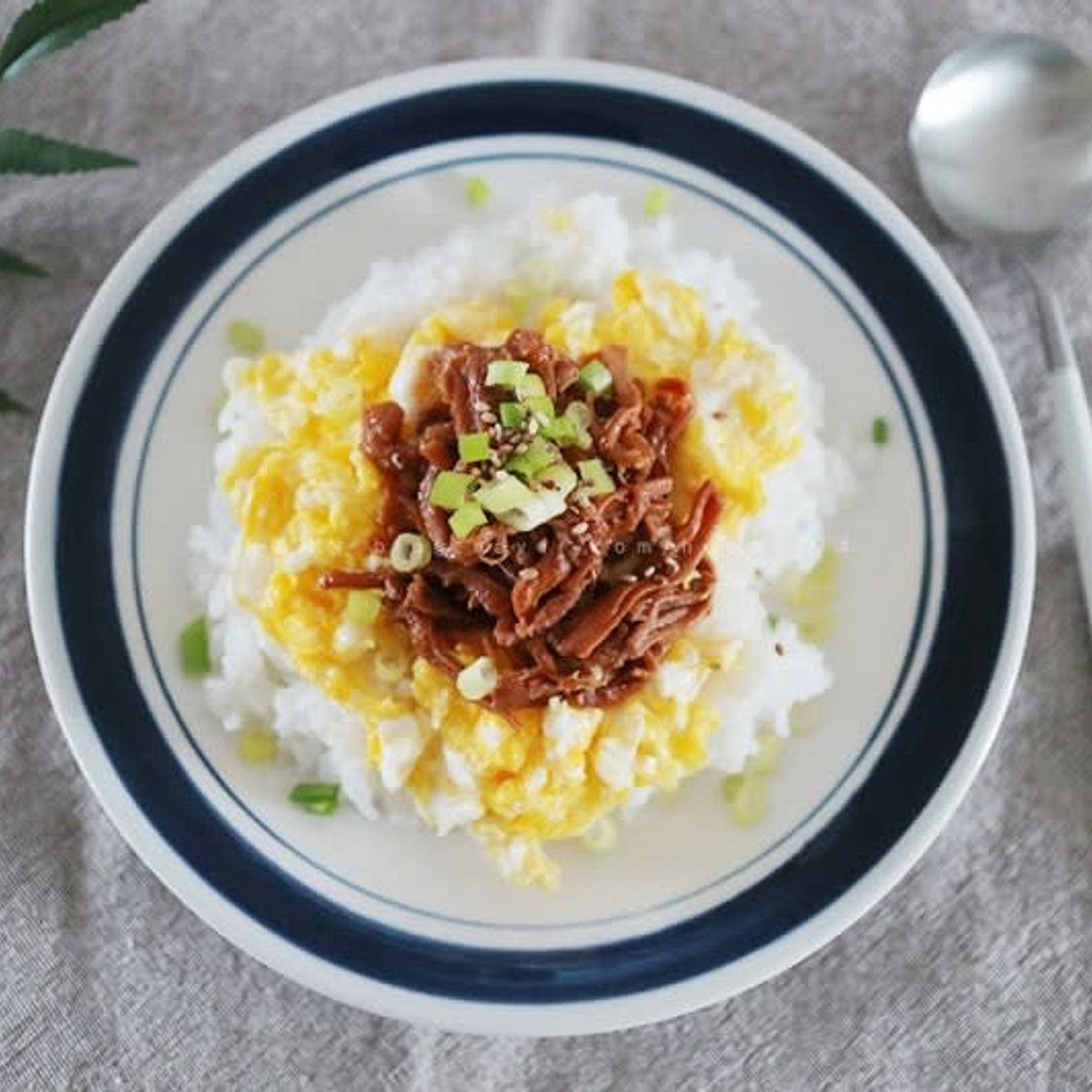 장조림버터비빔밥 만들기