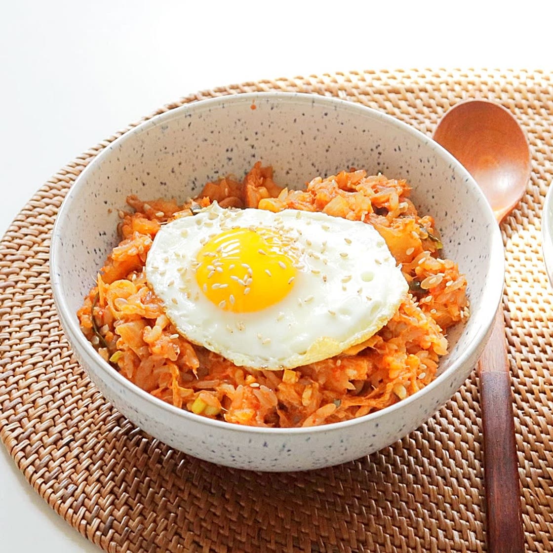 참치 깍두기 곤약밥 김치볶음밥