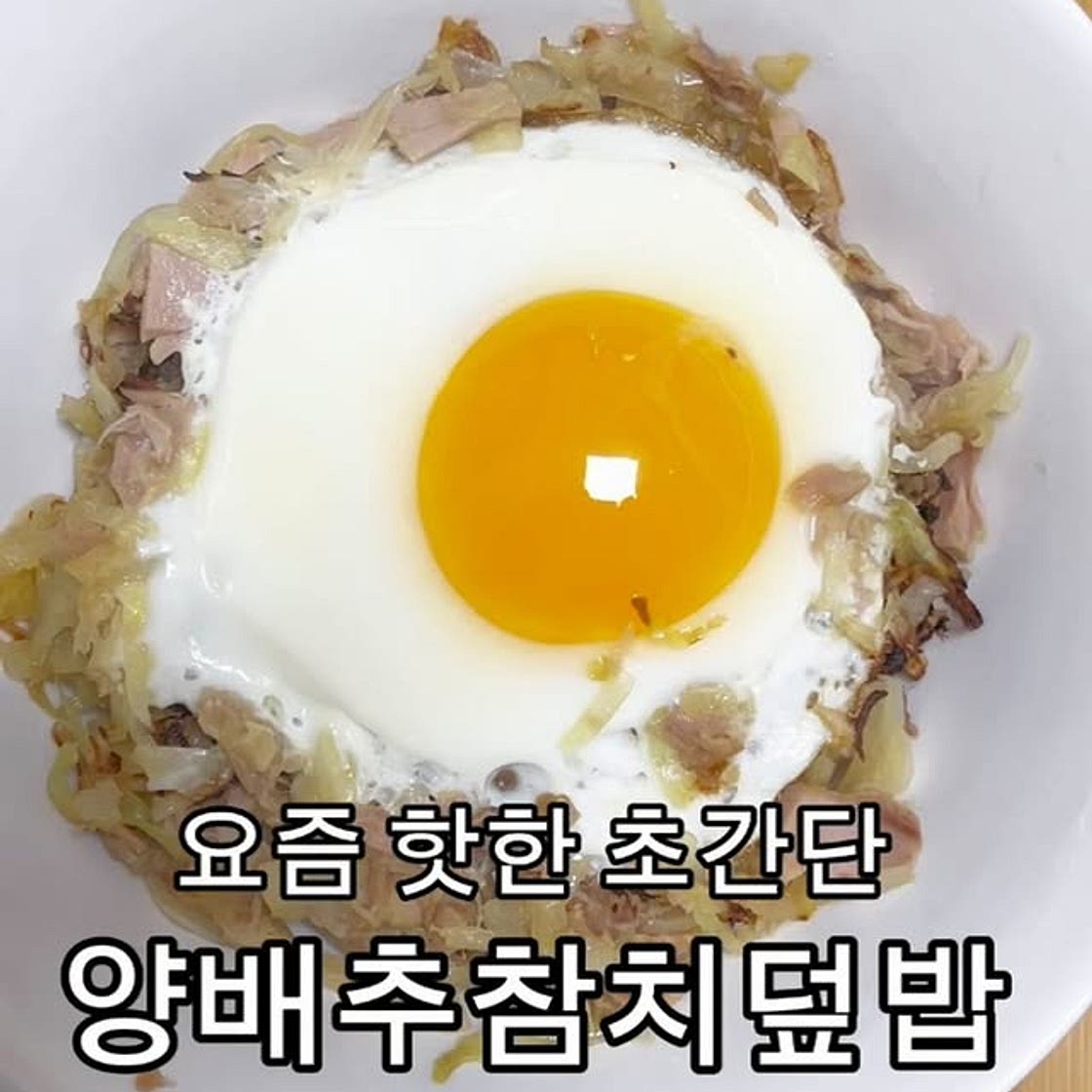 양배추참치덮밥