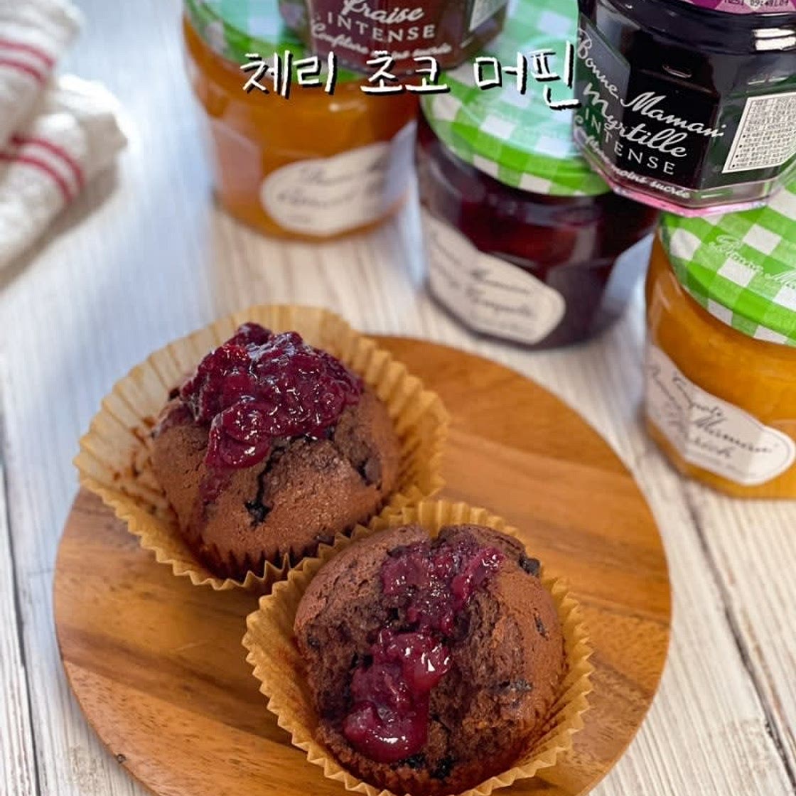 체리초코 머핀 레시피
