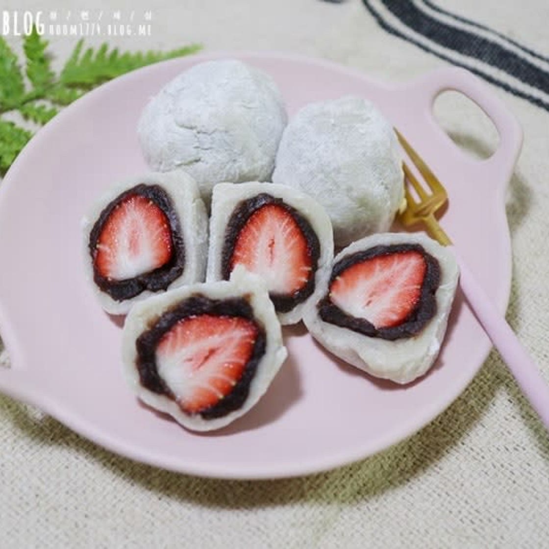 딸기찹쌀떡만들기,전자레인지 이용 딸기모찌