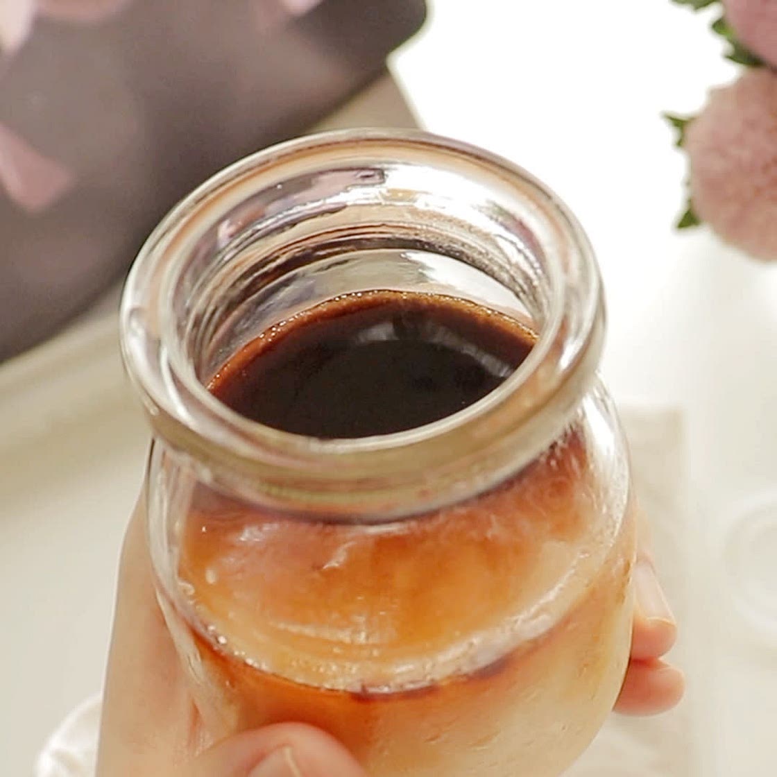 흑당시럽 두유 푸딩 채식 비건