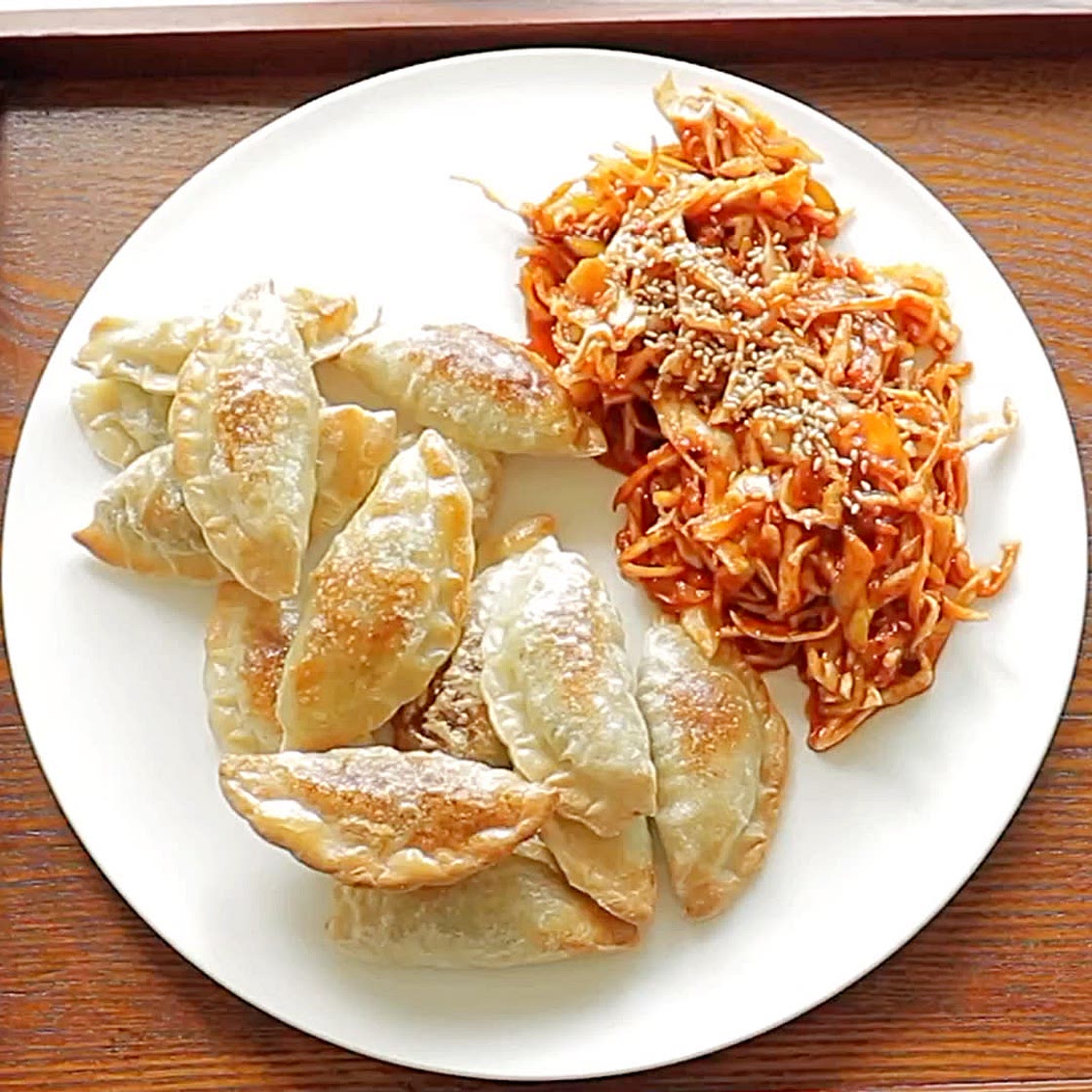 에어프라이어 비빔 만두